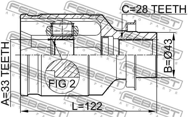Febest 0511-M6MTRH ШРУС
