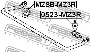 Febest 0523-MZ3R Стойка стабилизатора