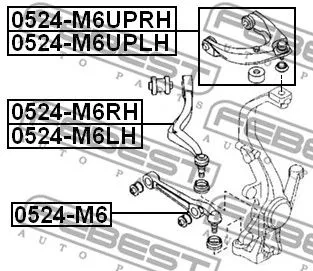 Febest 0524-M6UPLH Рычаг подвески