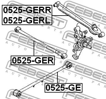Febest 0525-GERL Рычаг подвески