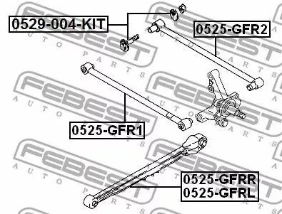 Febest 0525-GFR2 Рычаг подвески