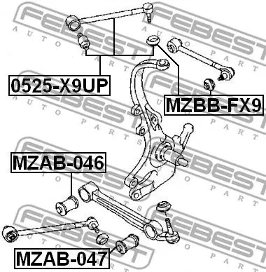 Febest 0525-X9UP Рычаг подвески