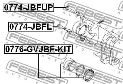 Febest 0776-GVJBF-KIT Поршень тормозного суппорта
