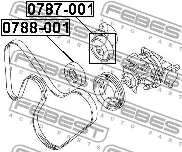 Febest 0788-001 Ролик ременя генератора