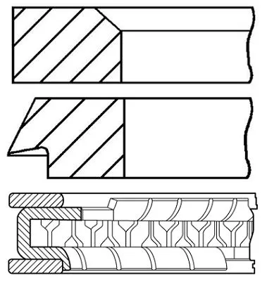 GOETZE ENGINE 08-307100-00 Комплект поршневых колец