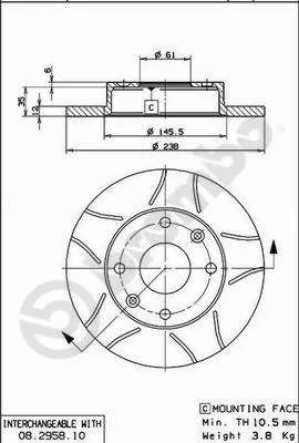 Brembo 08.2958.75 Тормозные диски