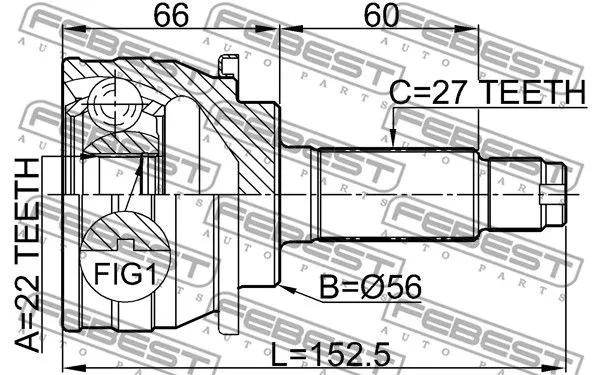 Febest 0810-007 ШРУС