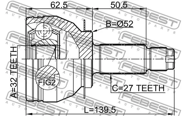 Febest 0810-B13MT ШРКШ