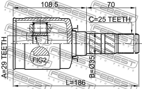 Febest 0811-B13 ШРКШ