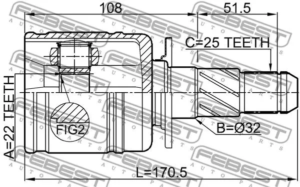 Febest 0811-LEGR ШРУС
