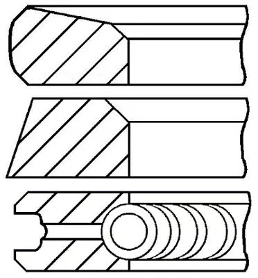 GOETZE ENGINE 08-123700-00 Комплект поршневых колец