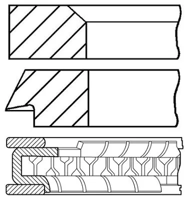GOETZE ENGINE 08-154608-00 Комплект поршневых колец