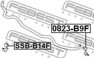 Febest 0823-B9F Стійка стабілізатора