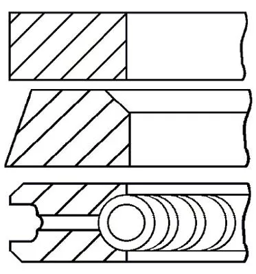 GOETZE ENGINE 08-318711-10 Комплект поршневых колец