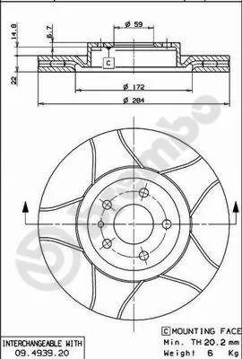 Brembo 09.4939.76 Диски