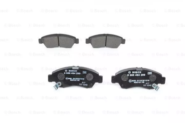 BOSCH 0 986 494 299 Тормозные колодки