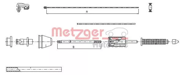 Metzger 10.0383 Тросик газу
