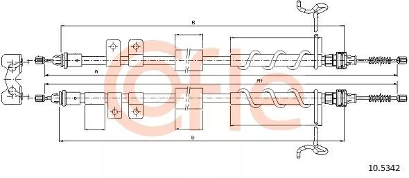 COFLE 105342 Трос ручного тормоза