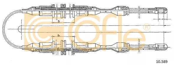 COFLE 10.589 Трос ручного гальма