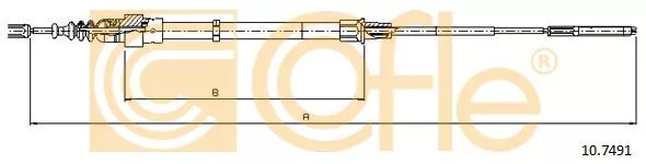 COFLE 10.7491 Трос ручного тормоза
