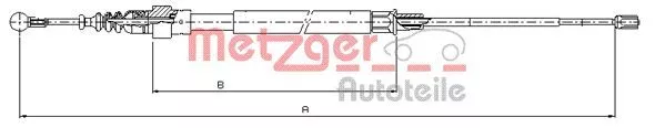 METZGER 10.7509 Трос ручного тормоза