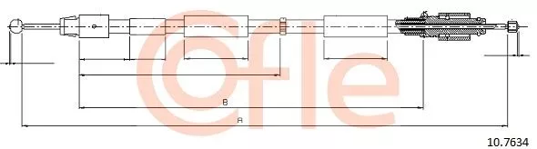 COFLE 10.7634 Трос ручного тормоза