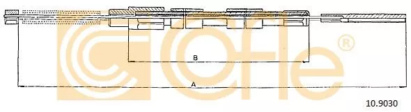 COFLE 10.9030 Трос ручного гальма