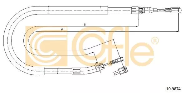 COFLE 10.9874 Трос ручного гальма