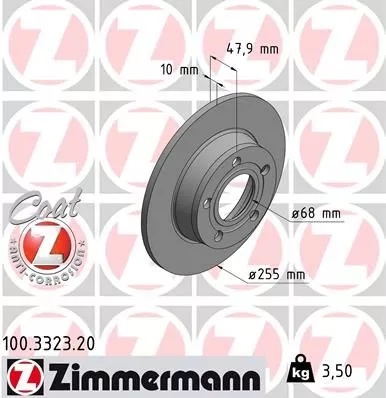 ZIMMERMANN 100332320 Тормозные диски