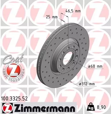 ZIMMERMANN 100332552 Тормозные диски