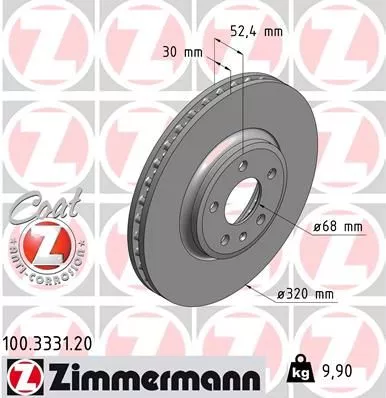 ZIMMERMANN 100333120 Тормозные диски