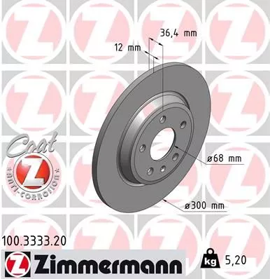ZIMMERMANN 100.3333.20 Тормозные диски