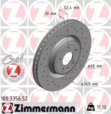 ZIMMERMANN 100335652 Тормозные диски