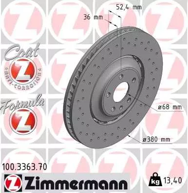 ZIMMERMANN 100336370 Гальмівні диски