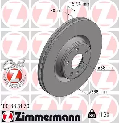 ZIMMERMANN 100337820 Тормозные диски
