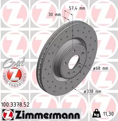 ZIMMERMANN 100337852 Тормозные диски