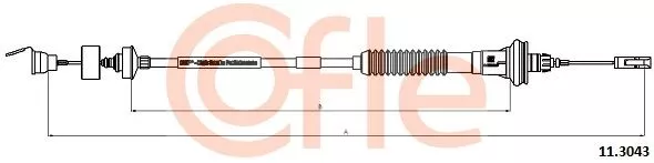 COFLE 11.3043 Трос сцепления
