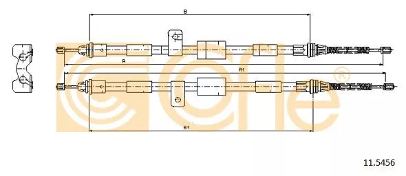 COFLE 11.5456 Трос ручного тормоза