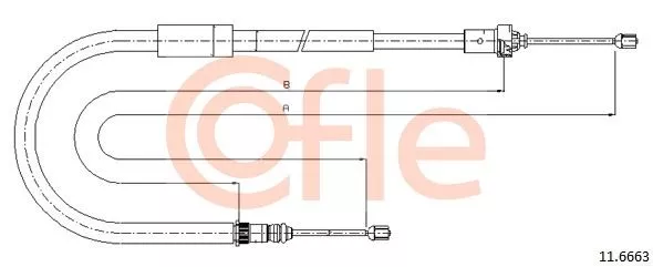 COFLE 11.6663 Трос ручного гальма