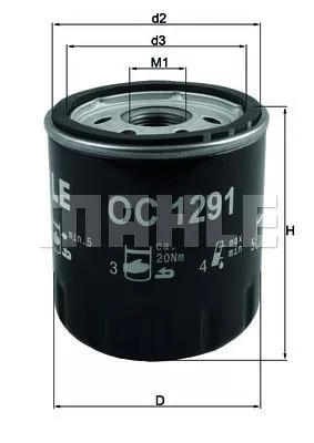 KNECHT OC1291 Масляный фильтр