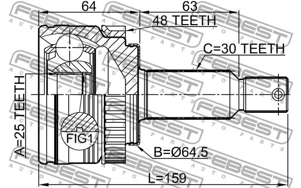 Febest 1210-IX35MTA48 ШРУС