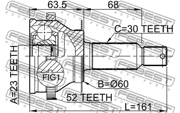 Febest 1210-SFCLRRA52 ШРКШ