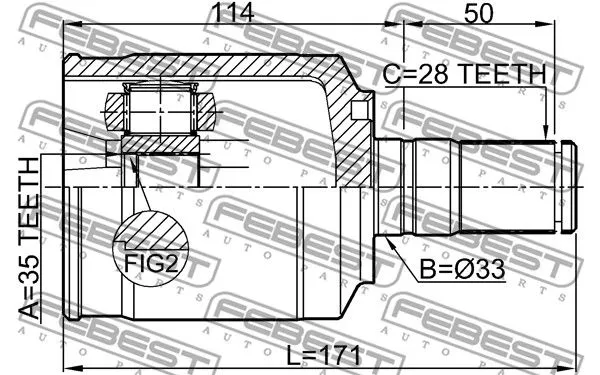 Febest 1211-CMATLH ШРКШ