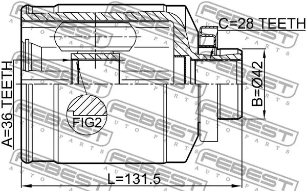 Febest 1211-IX55RH ШРУС