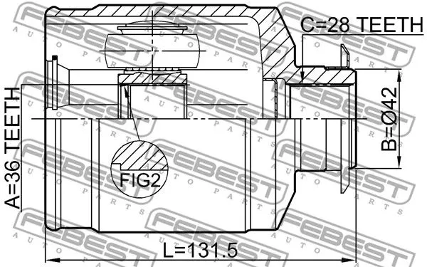 Febest 1211-SANFE22RH ШРУС