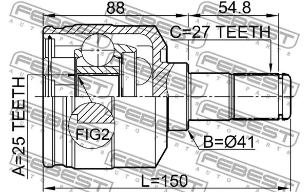 Febest 1211-TUC20LH ШРКШ