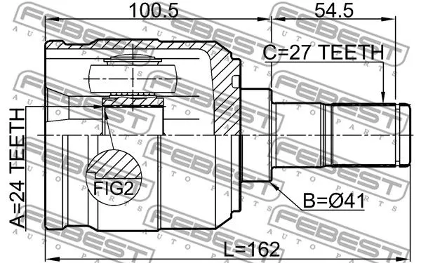 Febest 1211-TUC20MT ШРУС