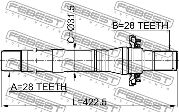Febest 1212-SFCL Полуось