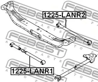 Febest 1225-LANR1 Ричаг підвески (поперечний, діагональний, продольний)
