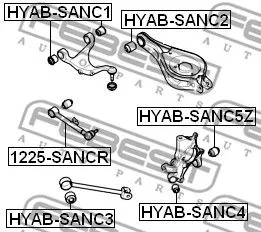 Febest 1225-SANCR Рычаг подвески